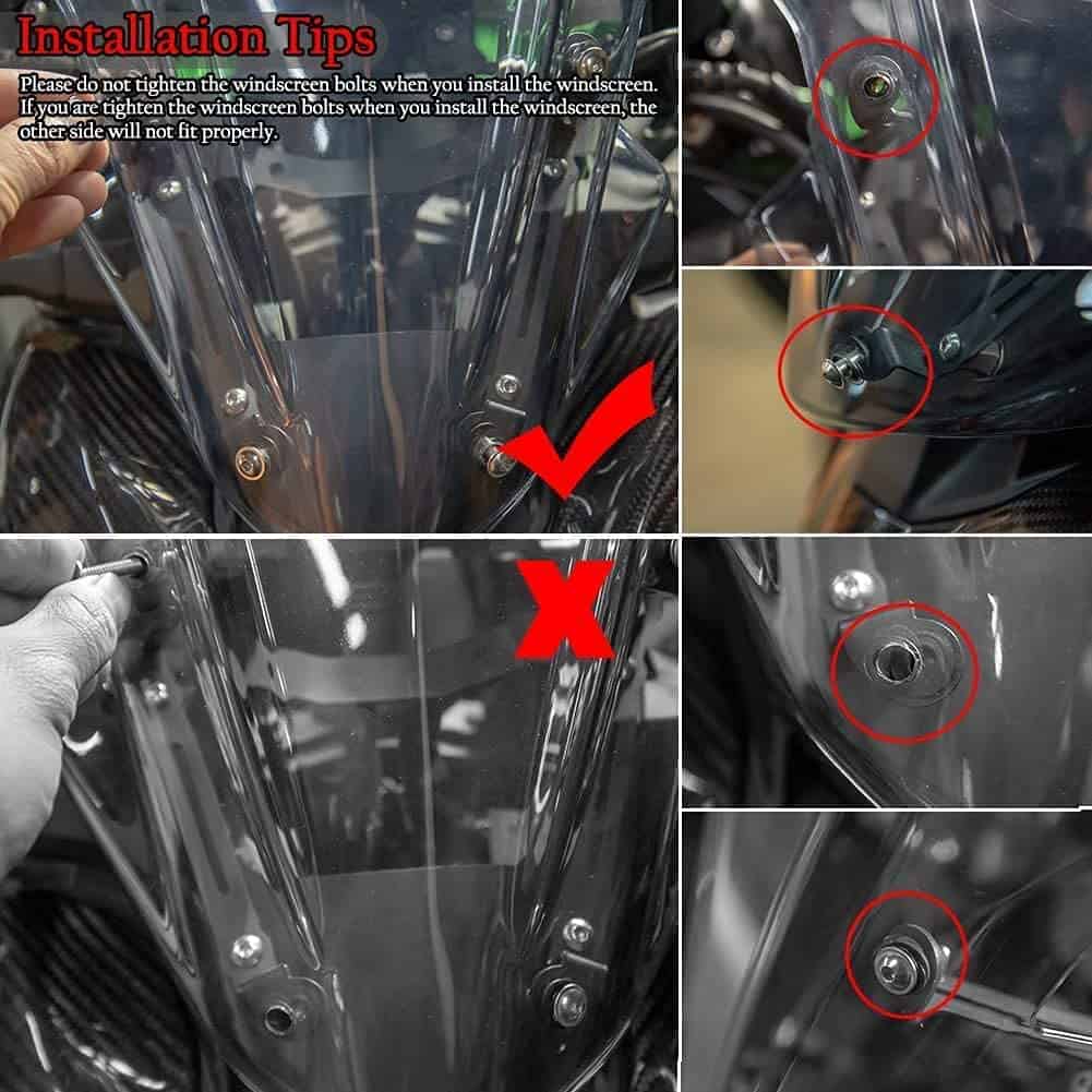 Deflector de Viento Parabrisas para Motocicleta Compatible - Imagen 8