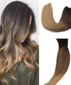 Extensiones de Cabello Clip de Cabello Humano Real Grueso 7