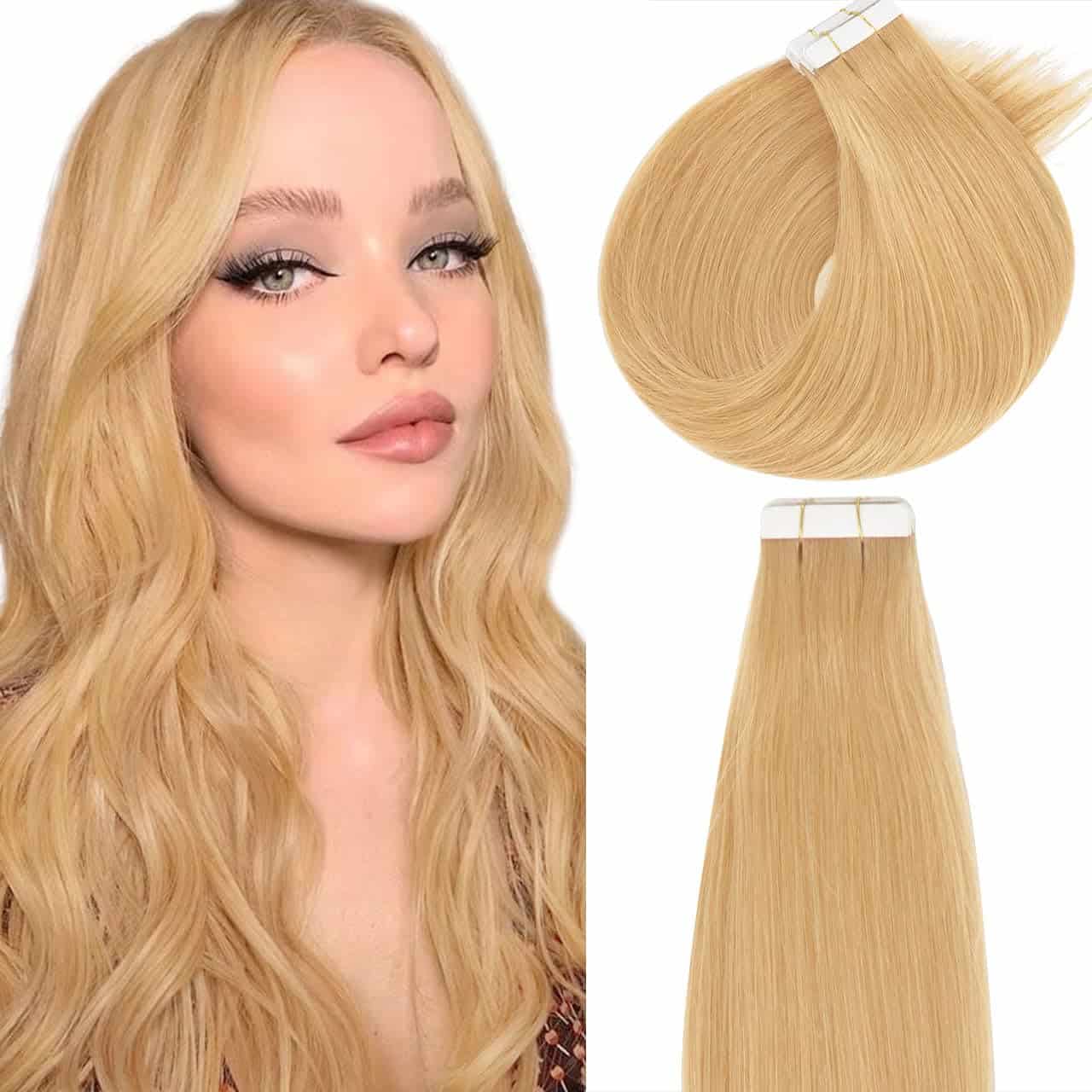 Extensiones de Cabello de Cinta de Pelo Remy de 14 Pulgadas