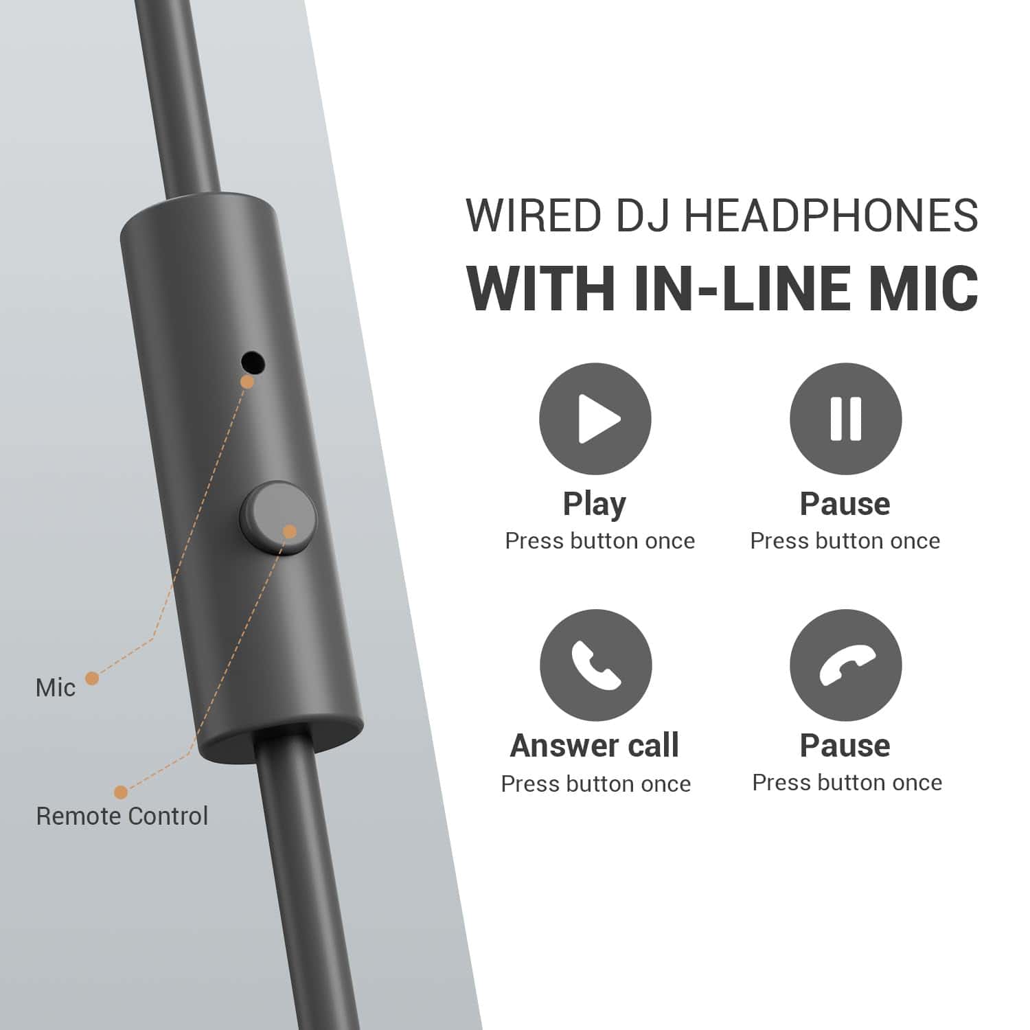 Audífonos con Cable OneOdio Over Ear Studio Monitor & - Imagen 6