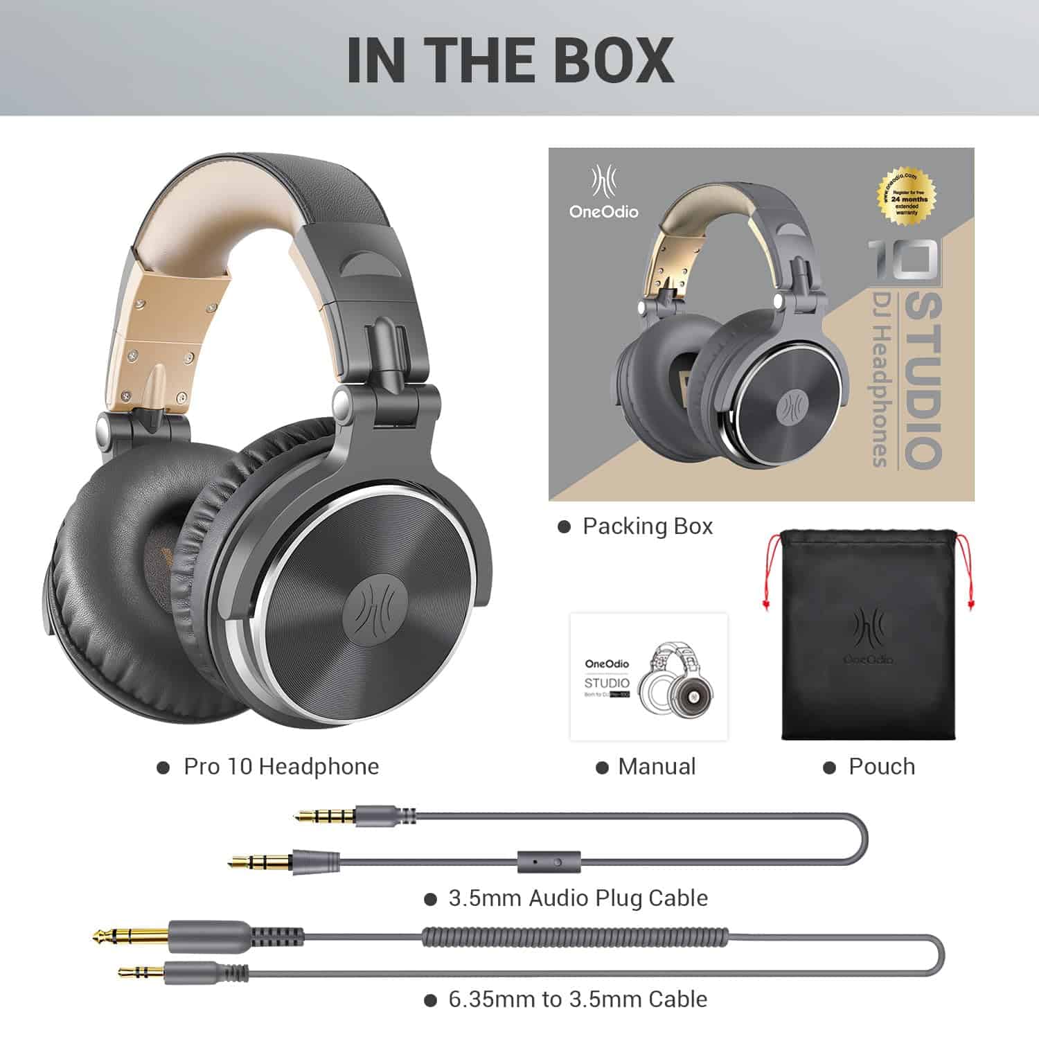 Audífonos con Cable OneOdio Over Ear Studio Monitor & - Imagen 9