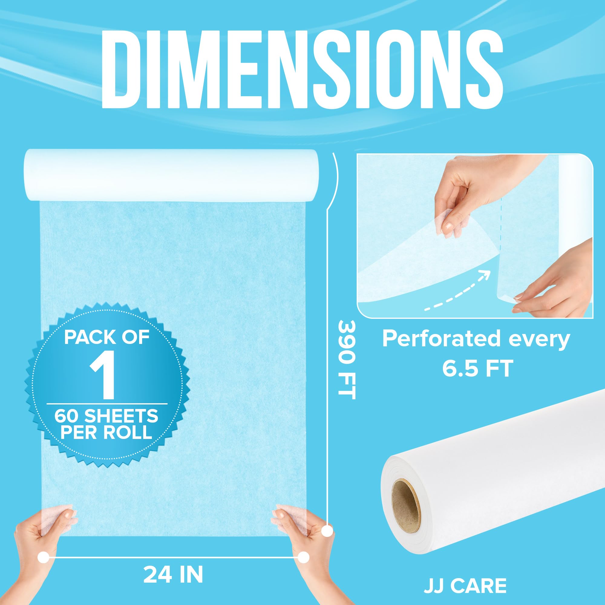JJ CARE Sábanas de Mesa de Masaje Desechables - 60 Hojas - Imagen 4