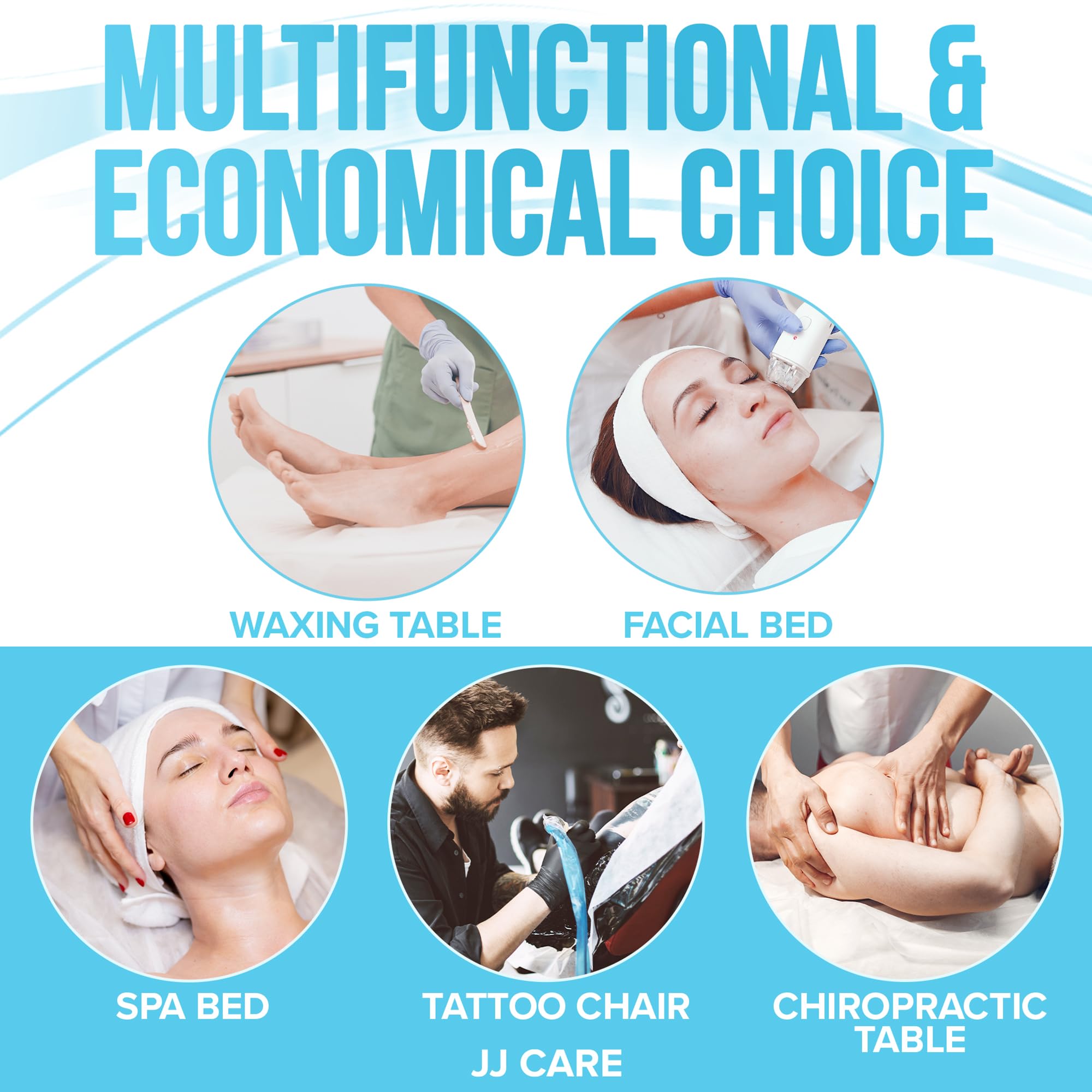 JJ CARE Sábanas de Mesa de Masaje Desechables - 60 Hojas - Imagen 8