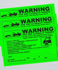 (50) Etiquetas de Violación de Estacionamiento - Aviso de