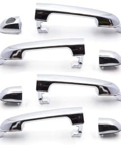 Conjunto de 8 piezas de manijas de puerta exterior cromadas