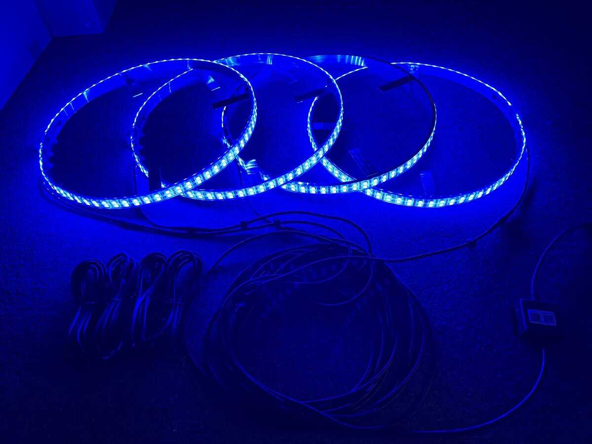 17.5'' Luz de Aro de Rueda LED RGBW de Doble Fila con