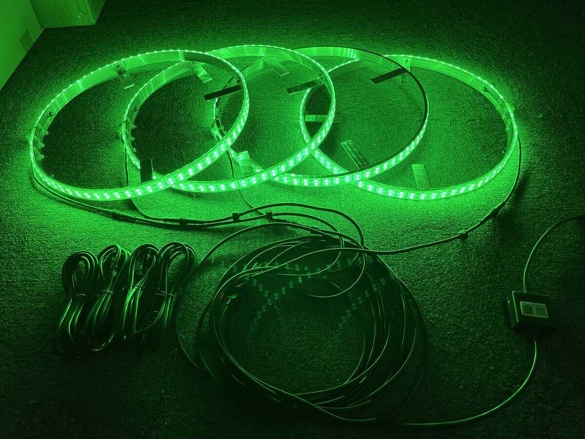 17.5'' Luz de Aro de Rueda LED RGBW de Doble Fila con - Imagen 4