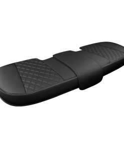Cubierta de asiento trasero de lujo de piel -Negro - Diamant