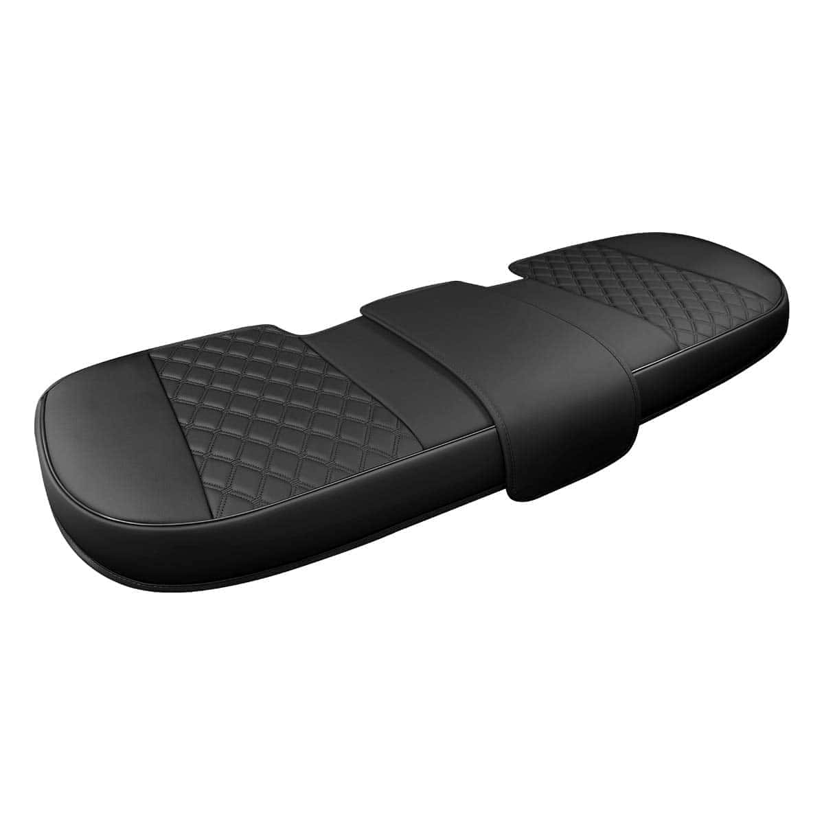 Cubierta de asiento trasero de lujo de piel -Negro - Diamant