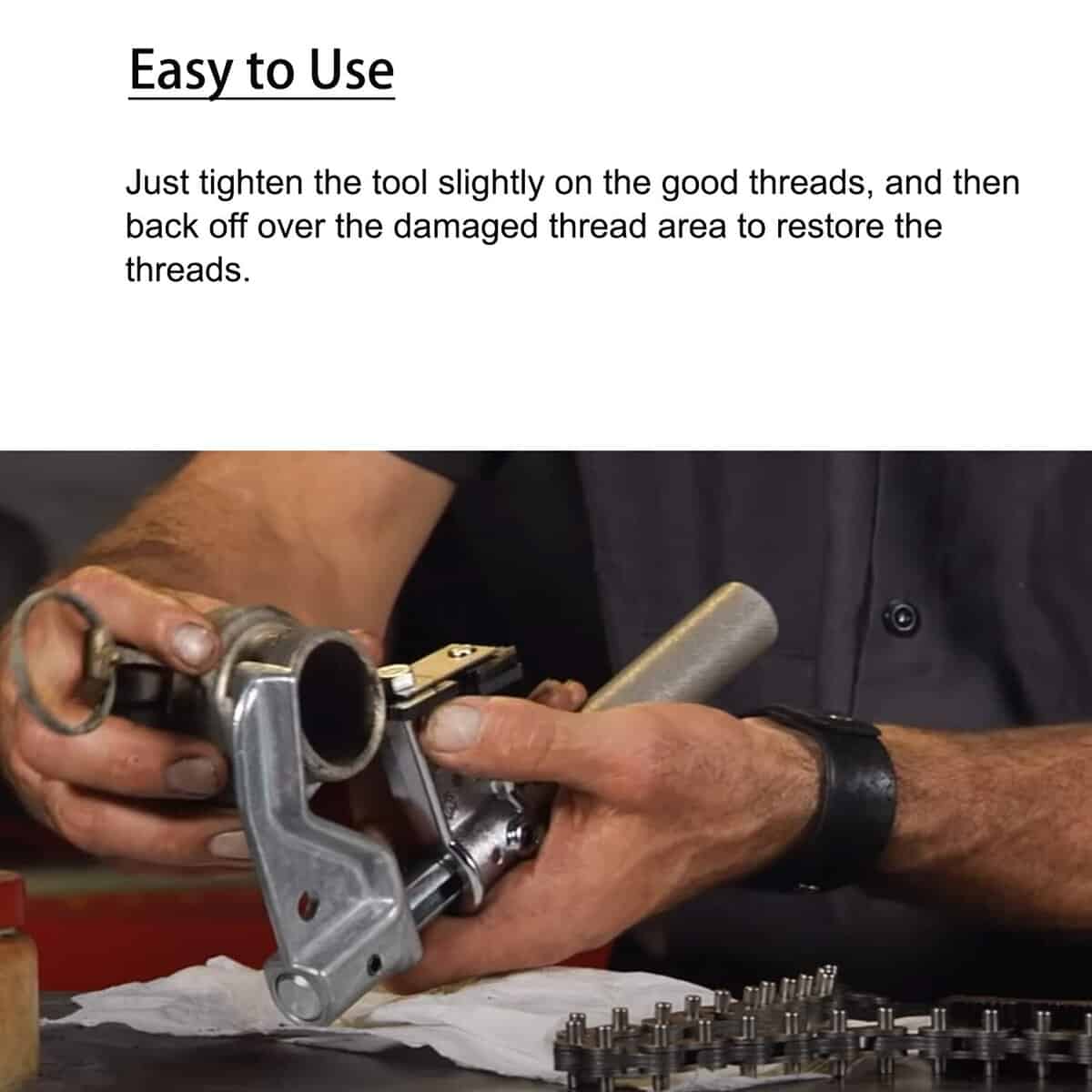 Juego de terrajas 7402 Universal Outside Thread Chaser y - Imagen 4