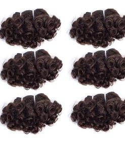 Paquetes de Tejido de Pelo Humano Rizado en Rebote Corto de