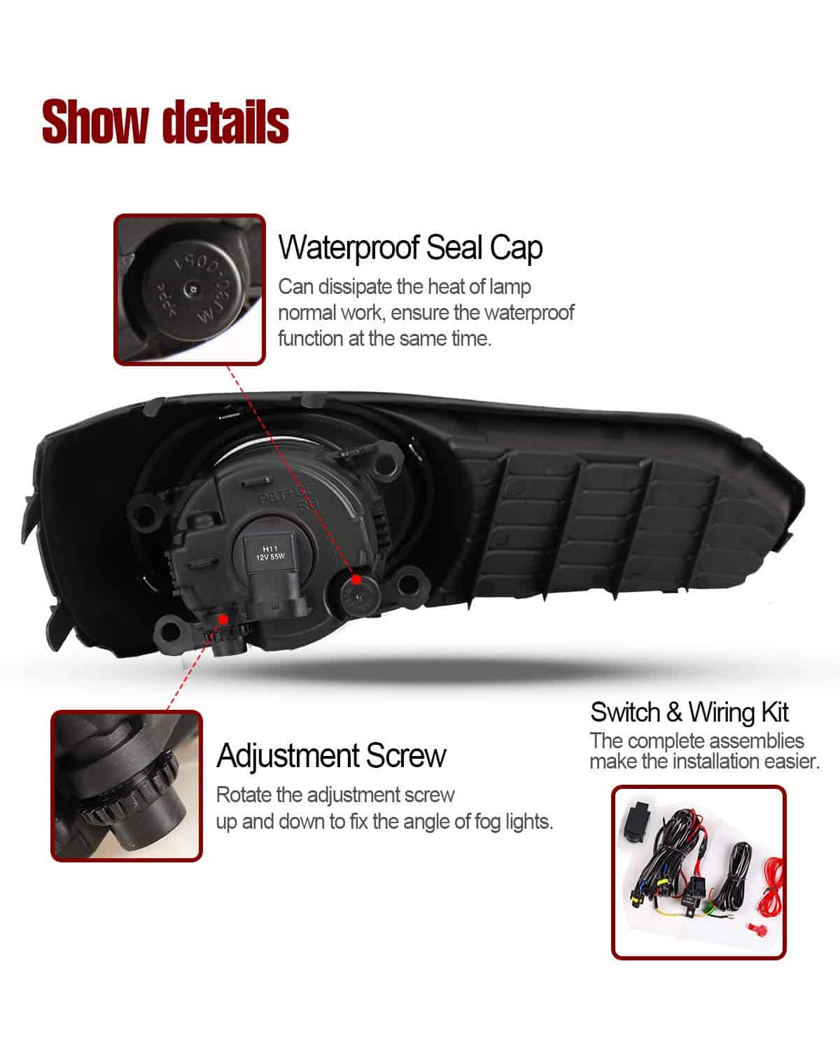 Luces antiniebla AUTOWIKI para 2013-2014 Subaru Legacy - Imagen 5