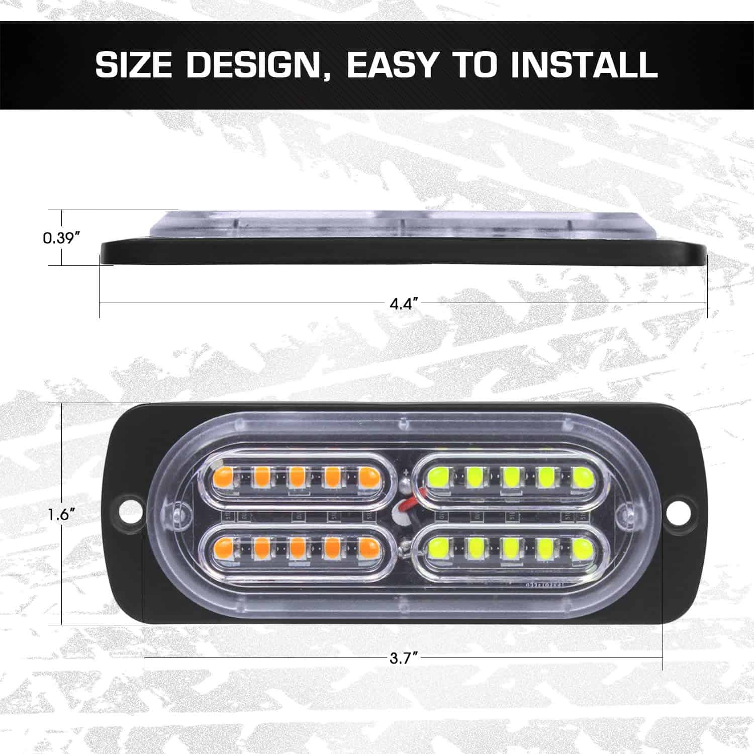4pcs Luces Estroboscópicas de Advertencia de Emergencia de - Imagen 8