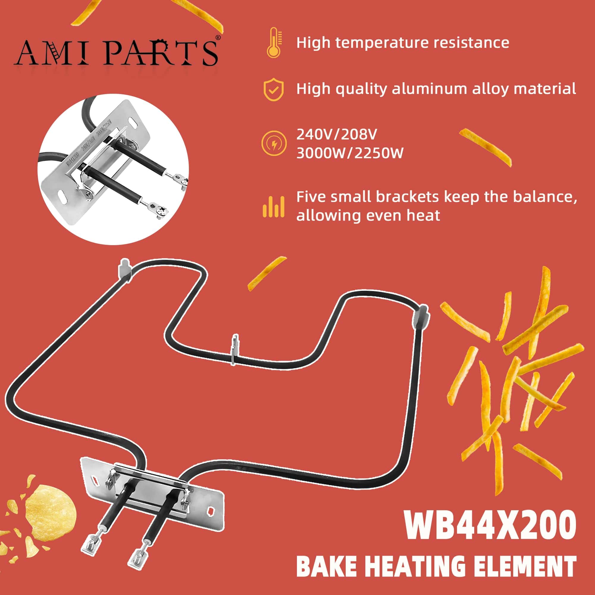 Elemento Calefactor para Horno GE WB44X200 de AMI PARTS - Imagen 4