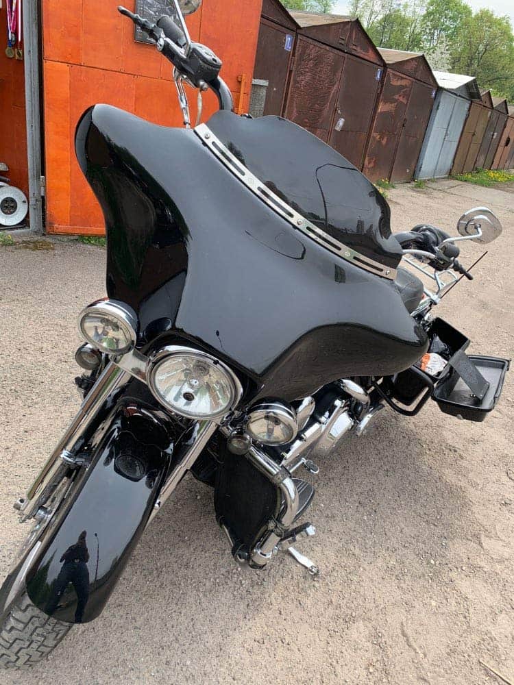 Parabrisas Wave de 6 pulgadas en negro para Harley Touring - Imagen 5