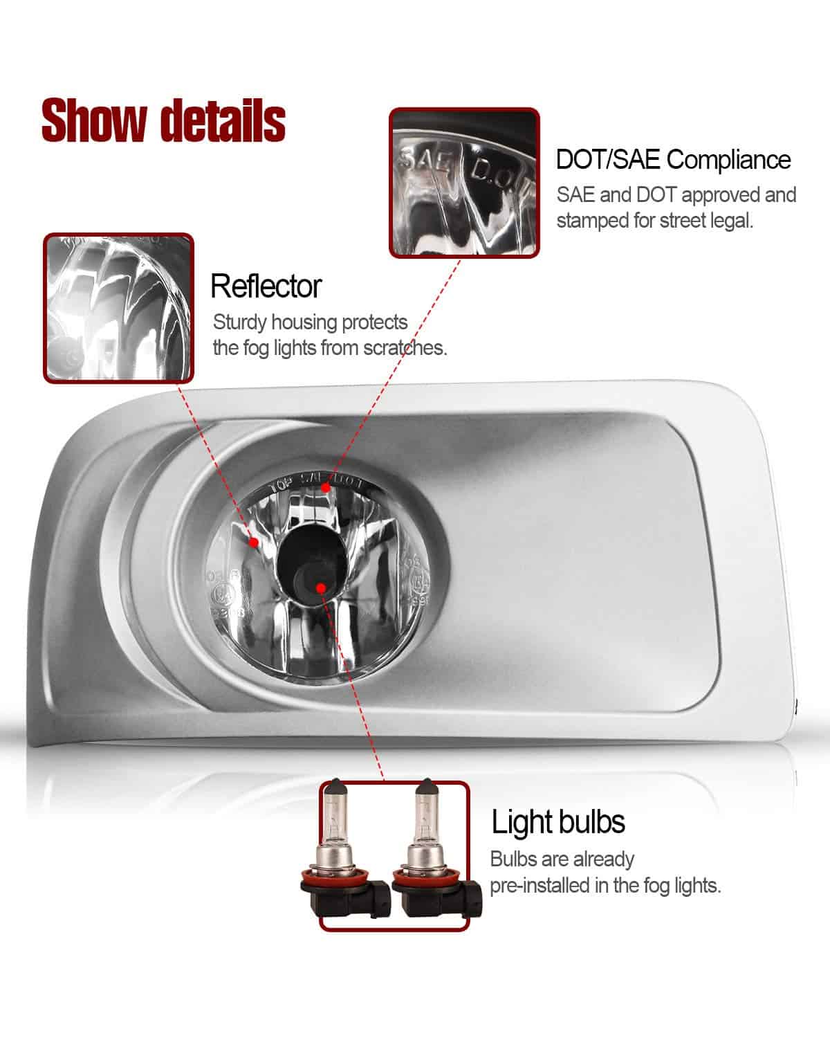 Luces antiniebla AUTOWIKI para Subaru Outback 2010-2012 - Imagen 5