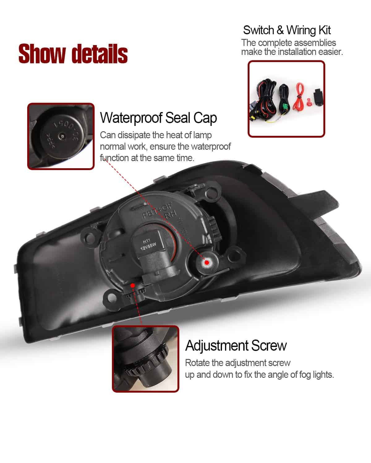 Luces antiniebla AUTOWIKI para Subaru Outback 2010-2012 - Imagen 6