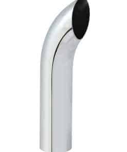 Stack Pipe de Escape Curvo de Cromo de 5" OD x 24"
