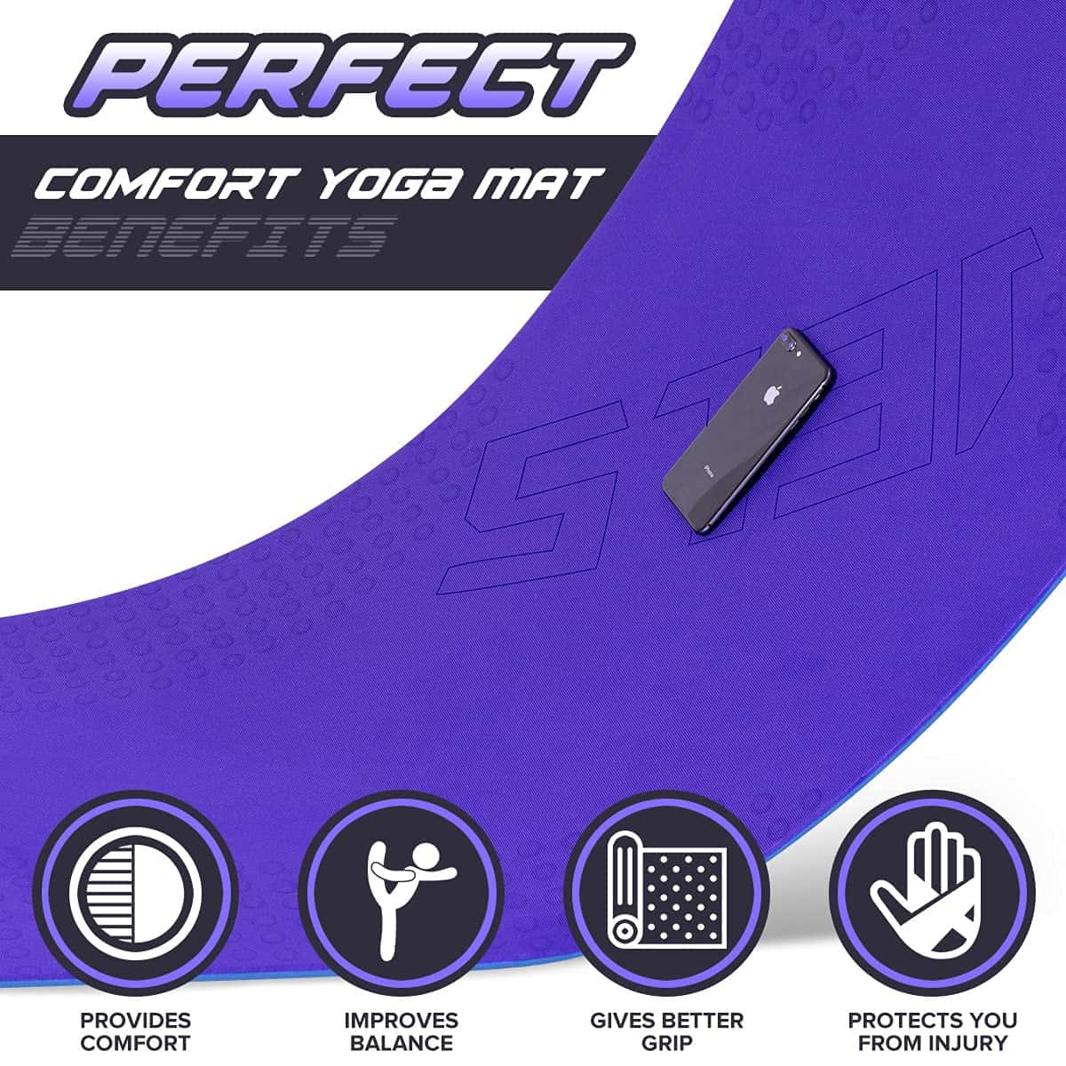 Tapete de Yoga Extra Grueso JELS, 2/5 pulgadas, Diseño - Imagen 5