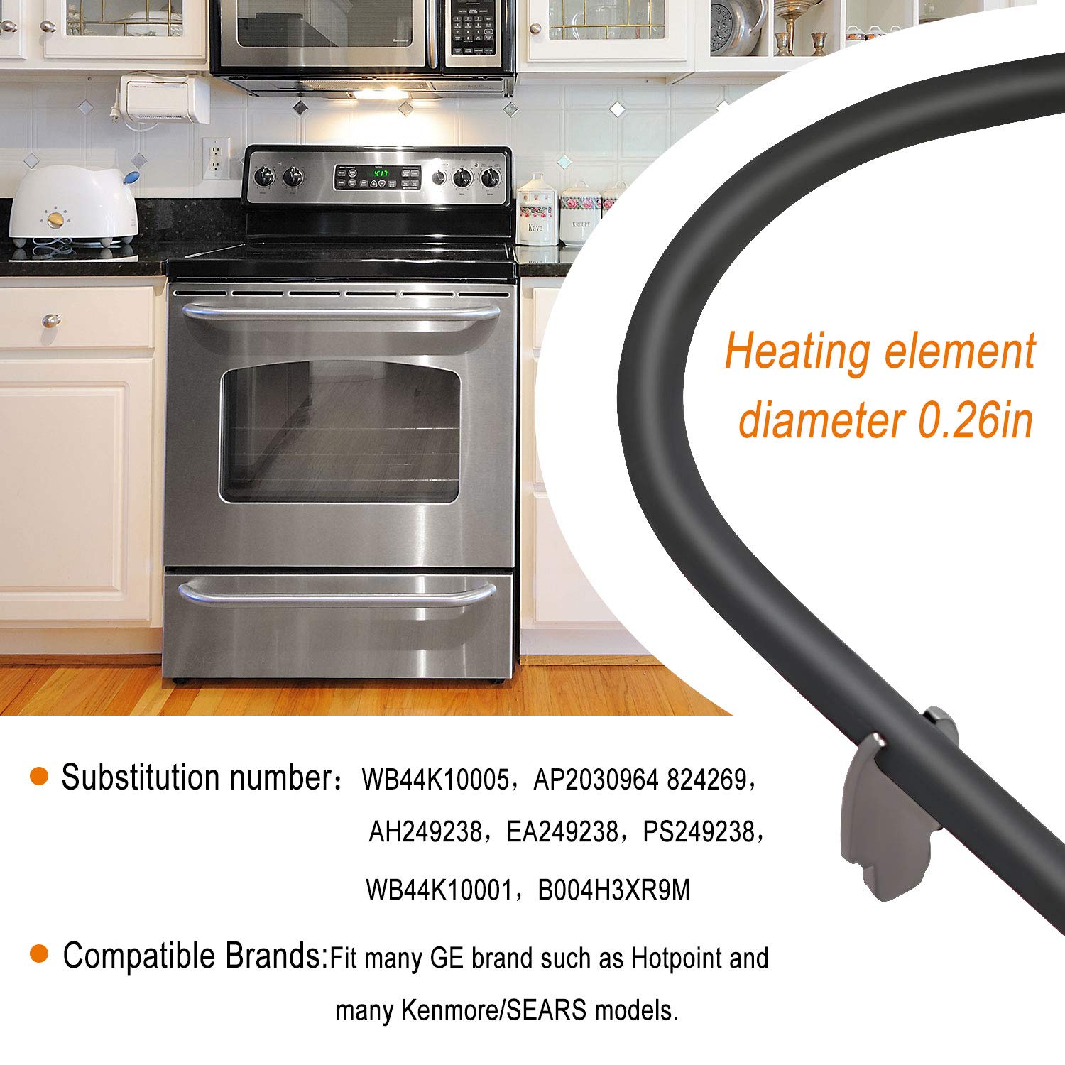 AMI PARTS WB44k10005 Elemento de Horneado de Repuesto - Imagen 6