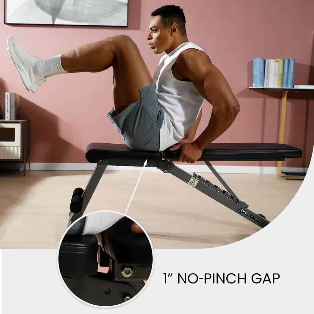 Banco de Pesas 5 en 1 Finer Form, Ajustable y Plegable para - Imagen 5
