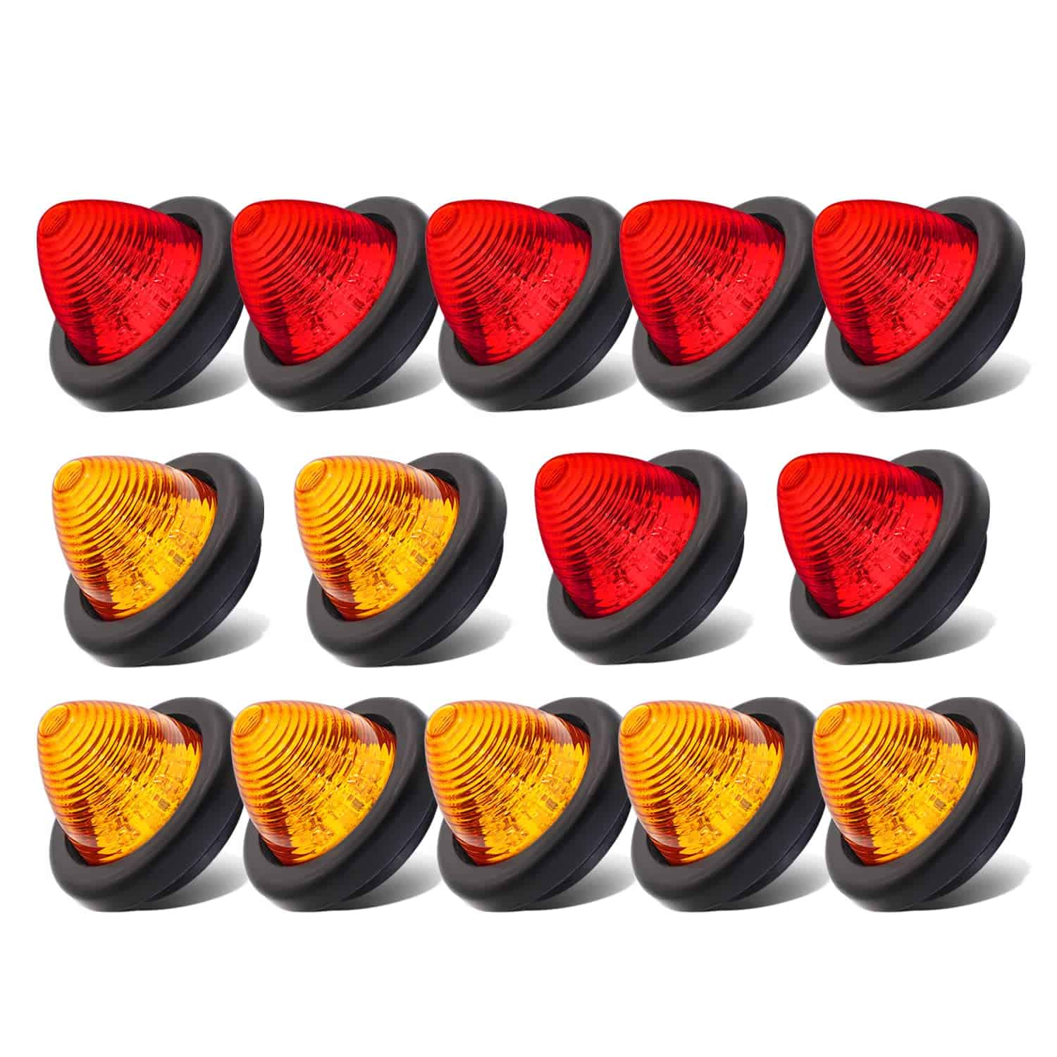 Luces Marcadoras Ledvillage 7 Ámbar + 7 Rojas LED 2