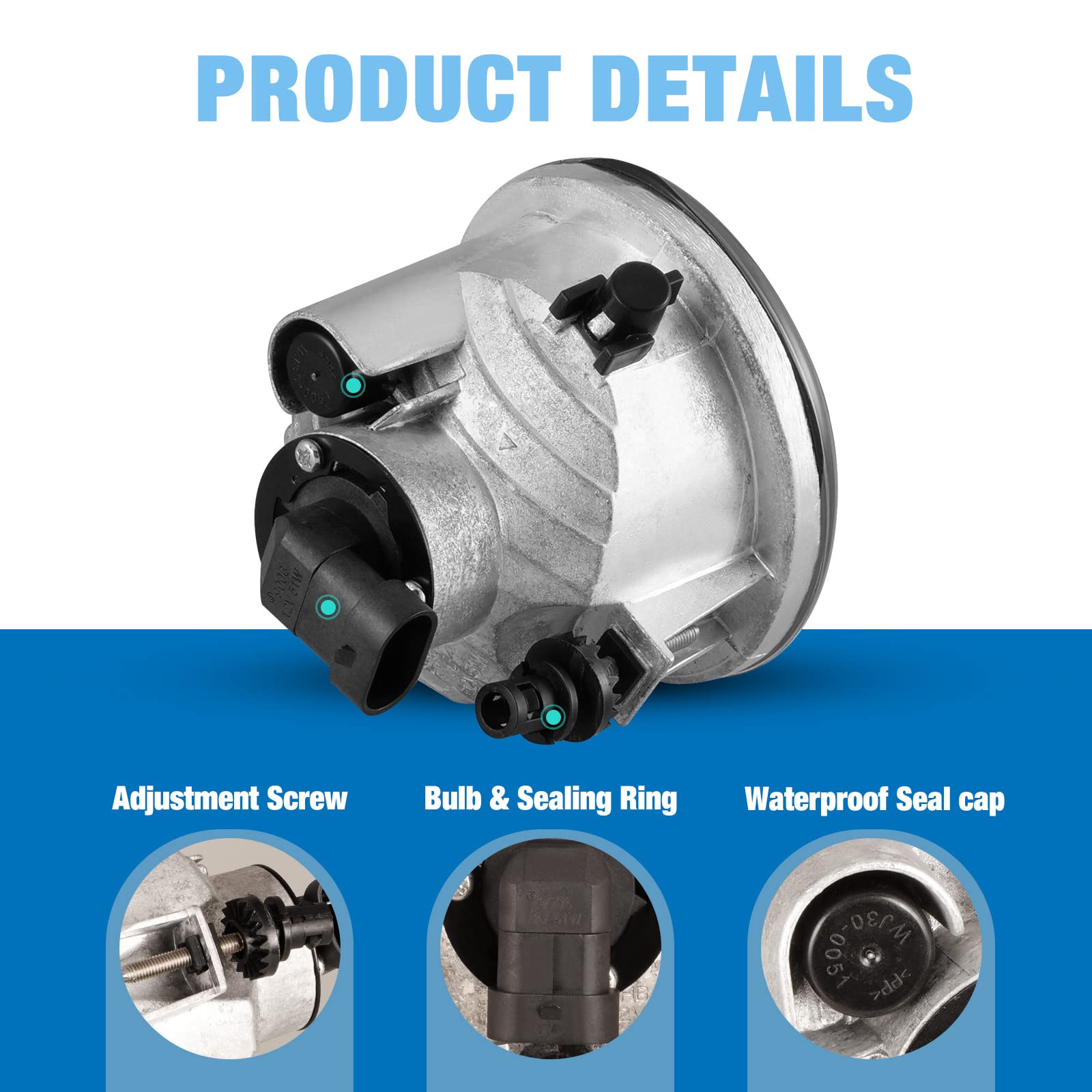 Luces antiniebla AUTOWIKI para Toyota Matrix 2003-2008 (no - Imagen 5