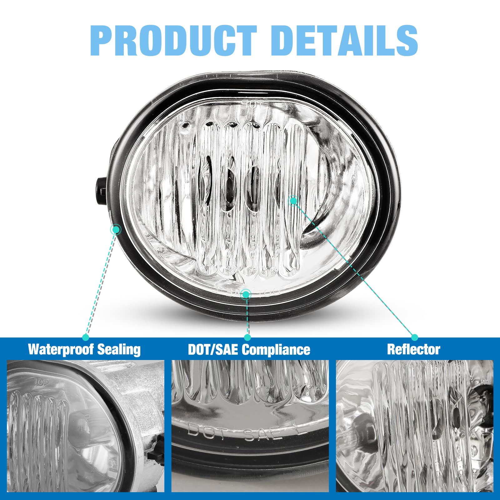 Luces antiniebla AUTOWIKI para Toyota Matrix 2003-2008 (no - Imagen 4