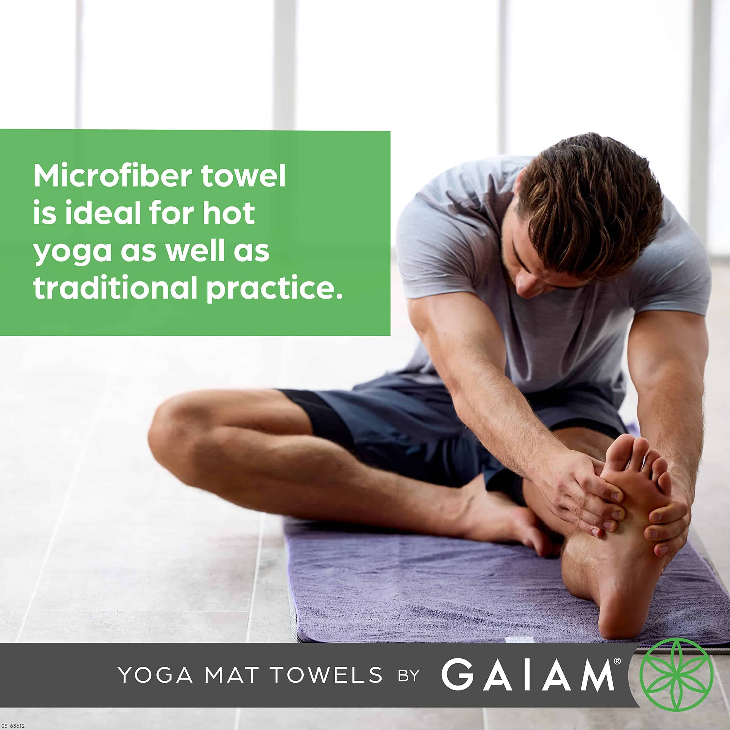 Toalla de Yoga Gaiam de Microfibra para Tapete -Lila - Imagen 4