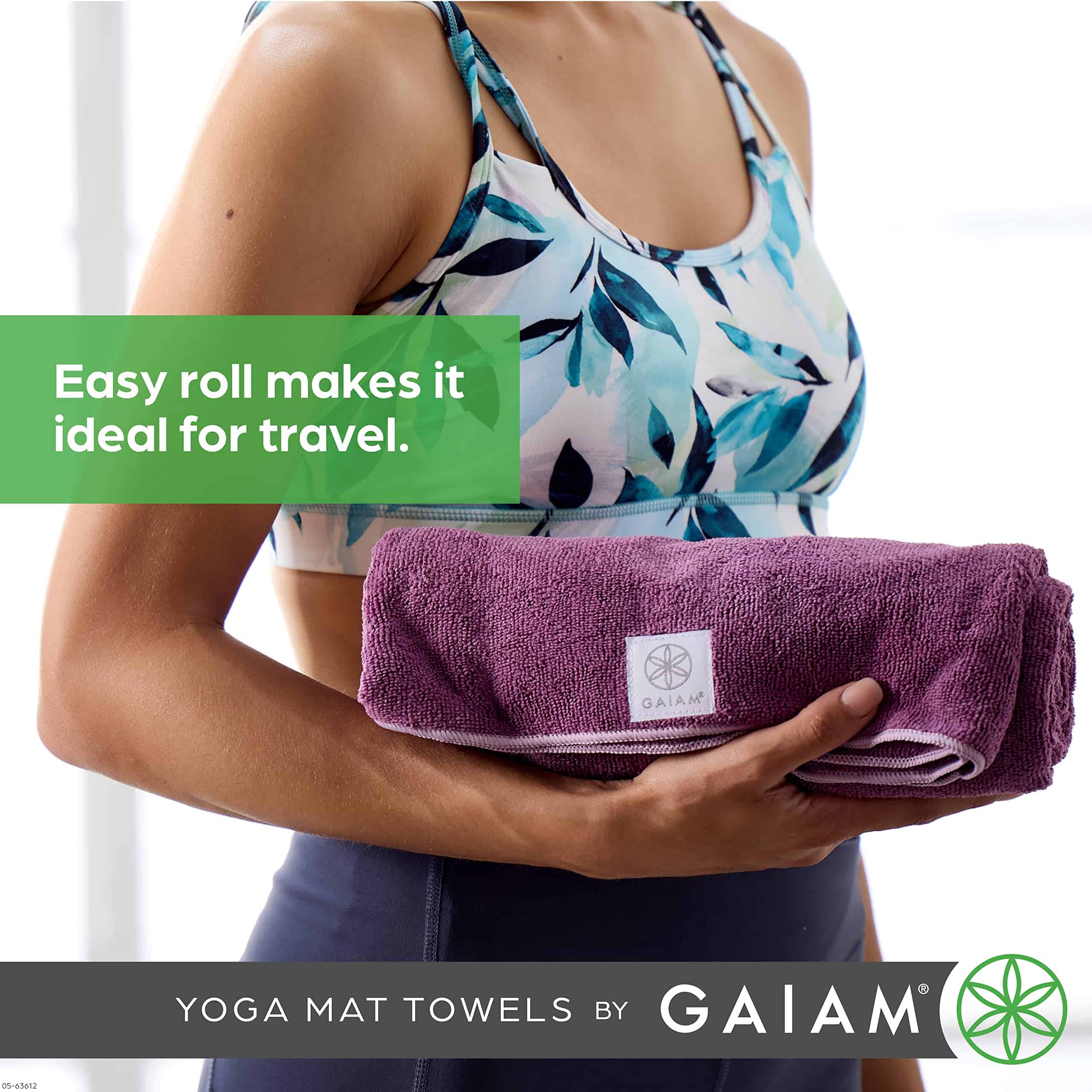 Toalla de Yoga Gaiam de Microfibra para Tapete -Lila - Imagen 7