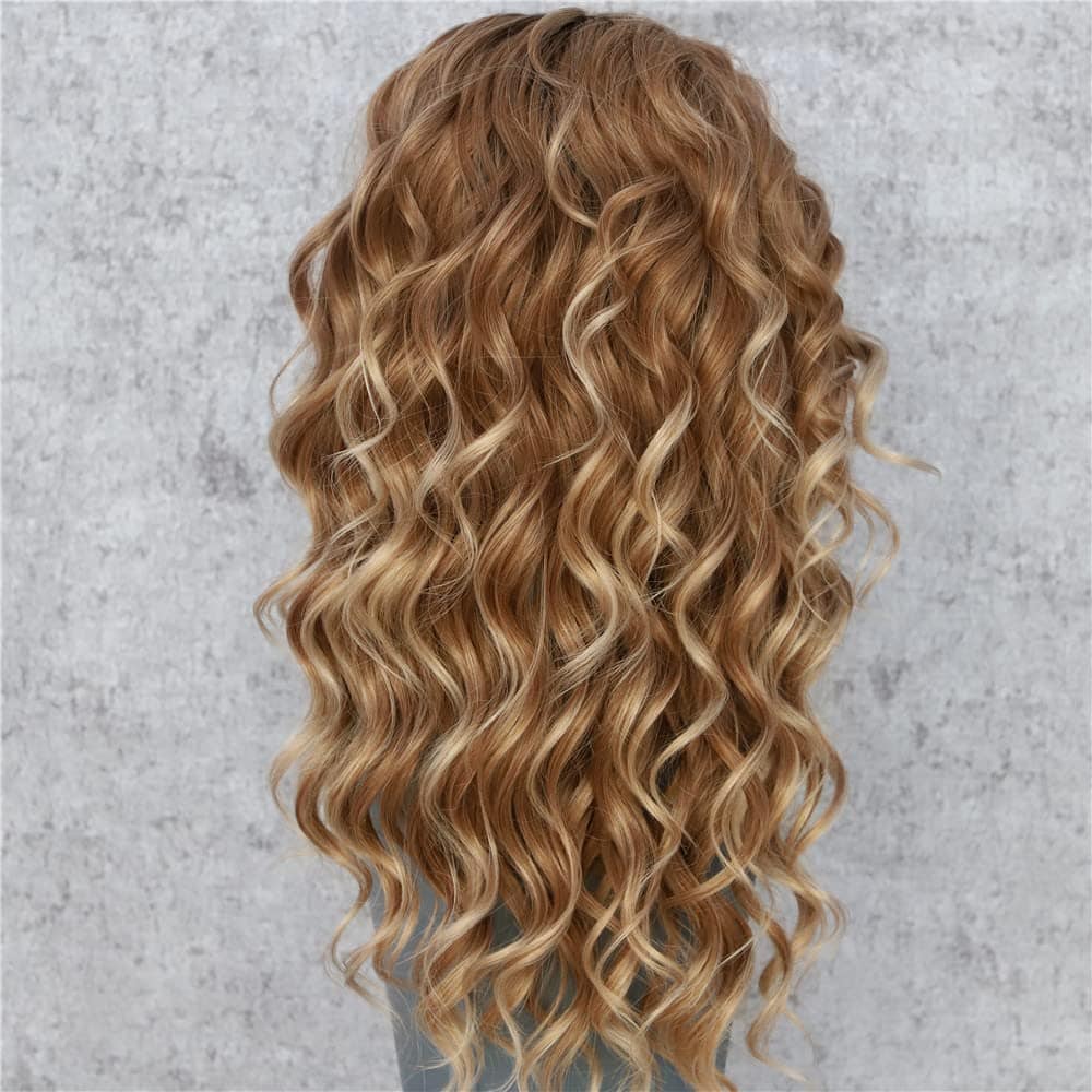 SAPPHIREWIGS Peluca de Encaje Sintético Color Ombre Marrón - Imagen 6