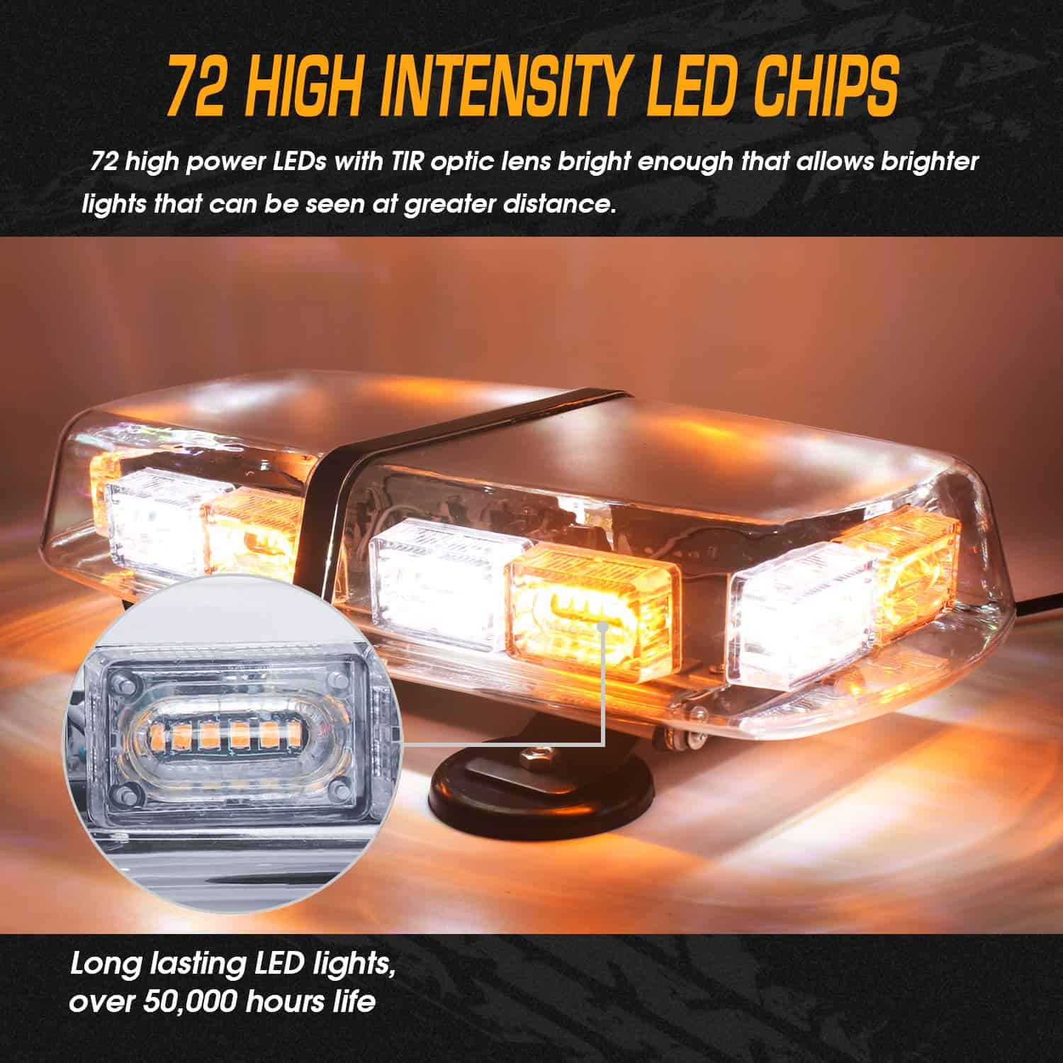 Luces de advertencia LED LINKITOM para techo de vehículo - - Imagen 3