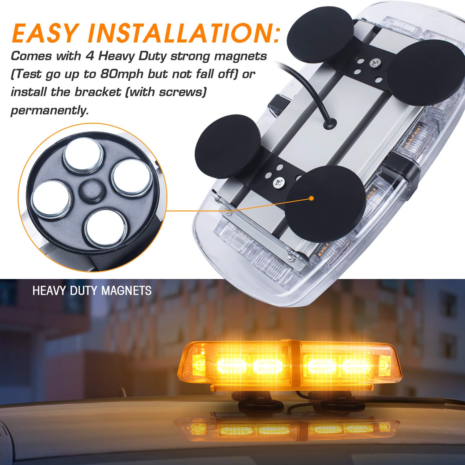 Luces estroboscópicas LED para techo de LINKITOM - 72 luces - Imagen 8