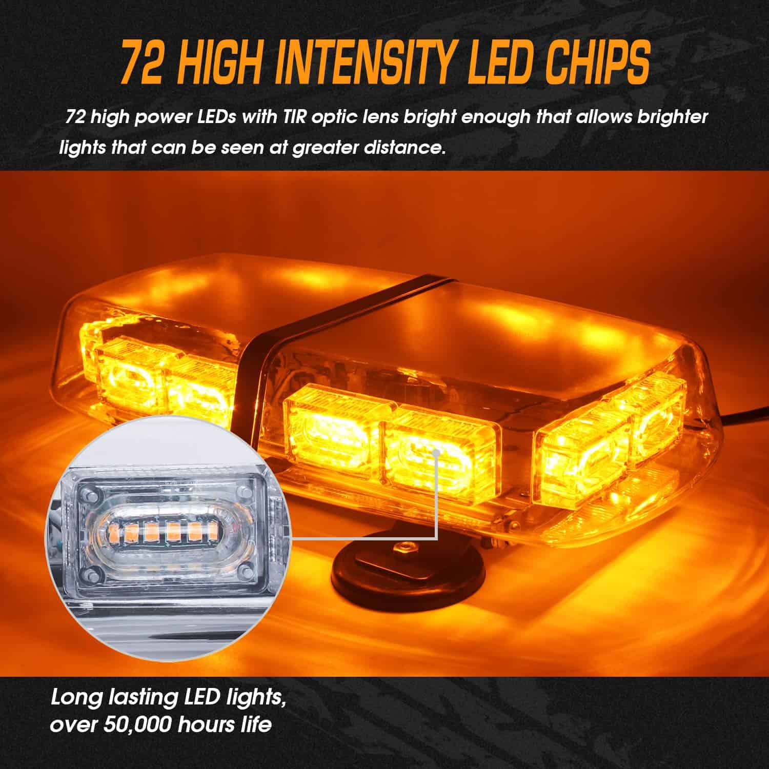 Luces estroboscópicas LED para techo de LINKITOM - 72 luces - Imagen 4