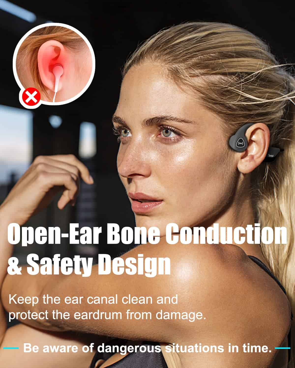 Audífonos de conducción ósea Tayogo, Audífonos inalámbricos - Imagen 5