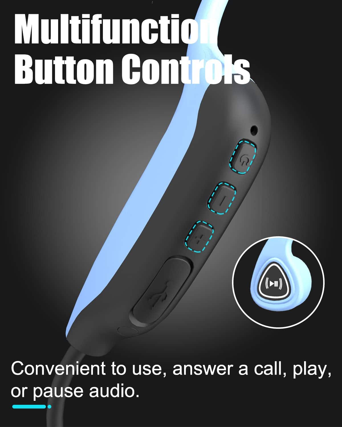 Audífonos de conducción ósea Tayogo, Audífonos inalámbricos - Imagen 4