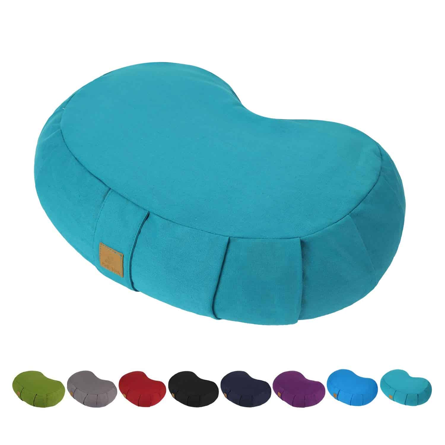 Cojín de Meditación FelizMax Crescent Zafu, 44 x 28 x 14