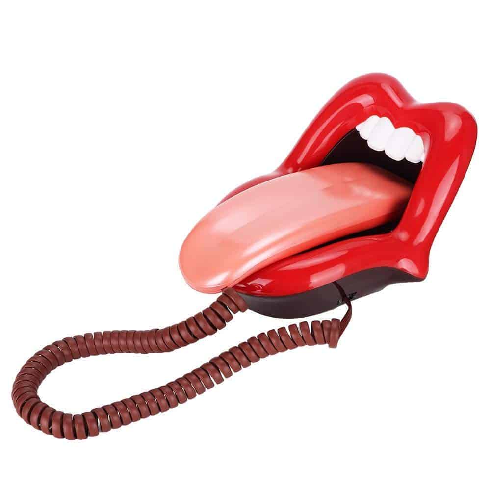 Teléfono Retro de Boca Roja, Labio Sexy Novedad Fijo con