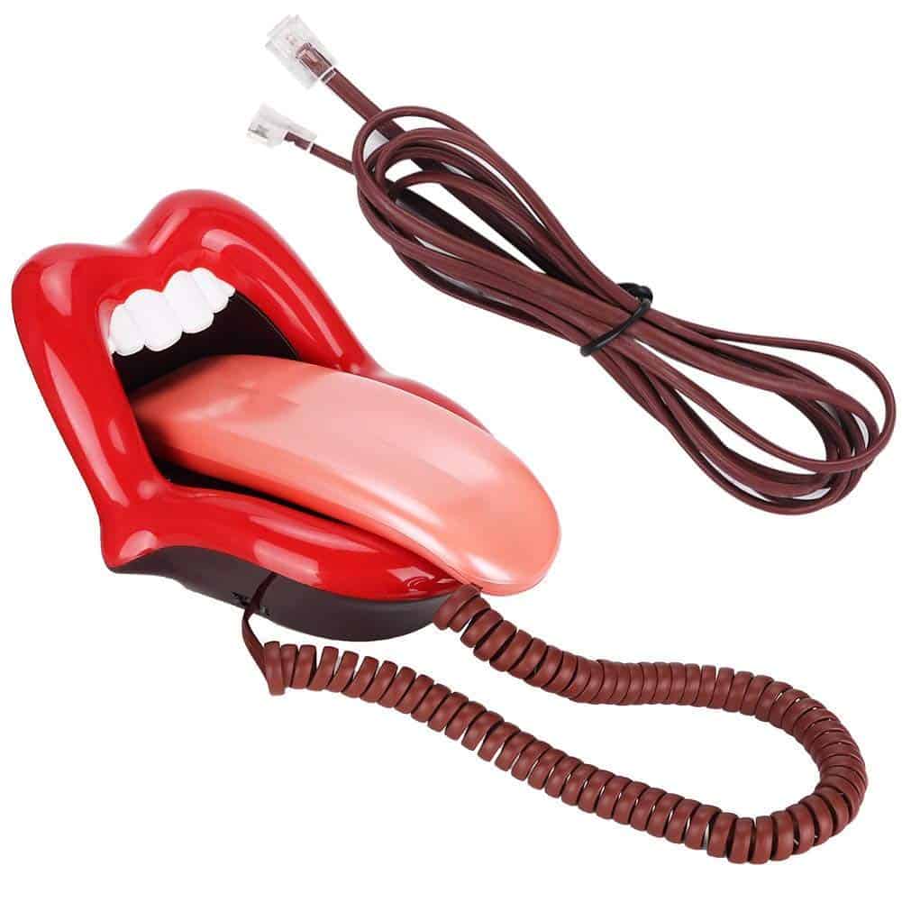 Teléfono Retro de Boca Roja, Labio Sexy Novedad Fijo con - Imagen 9