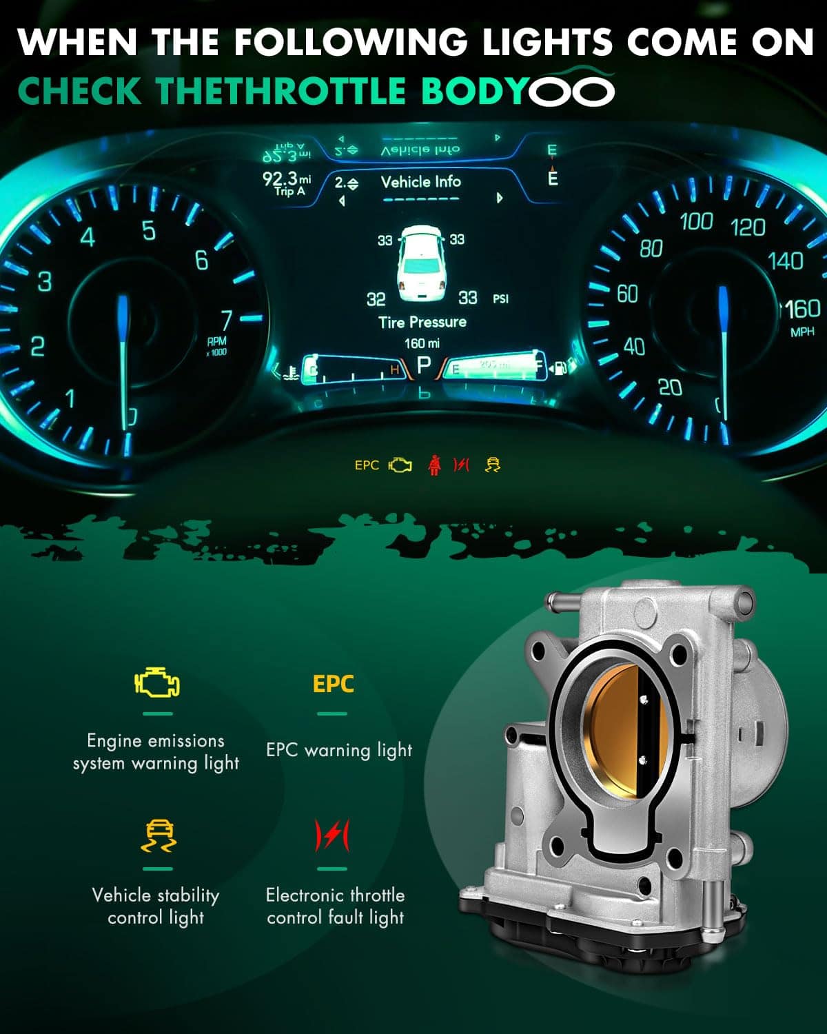 Ensamblaje del cuerpo del acelerador SCITOO compatible con - Imagen 7