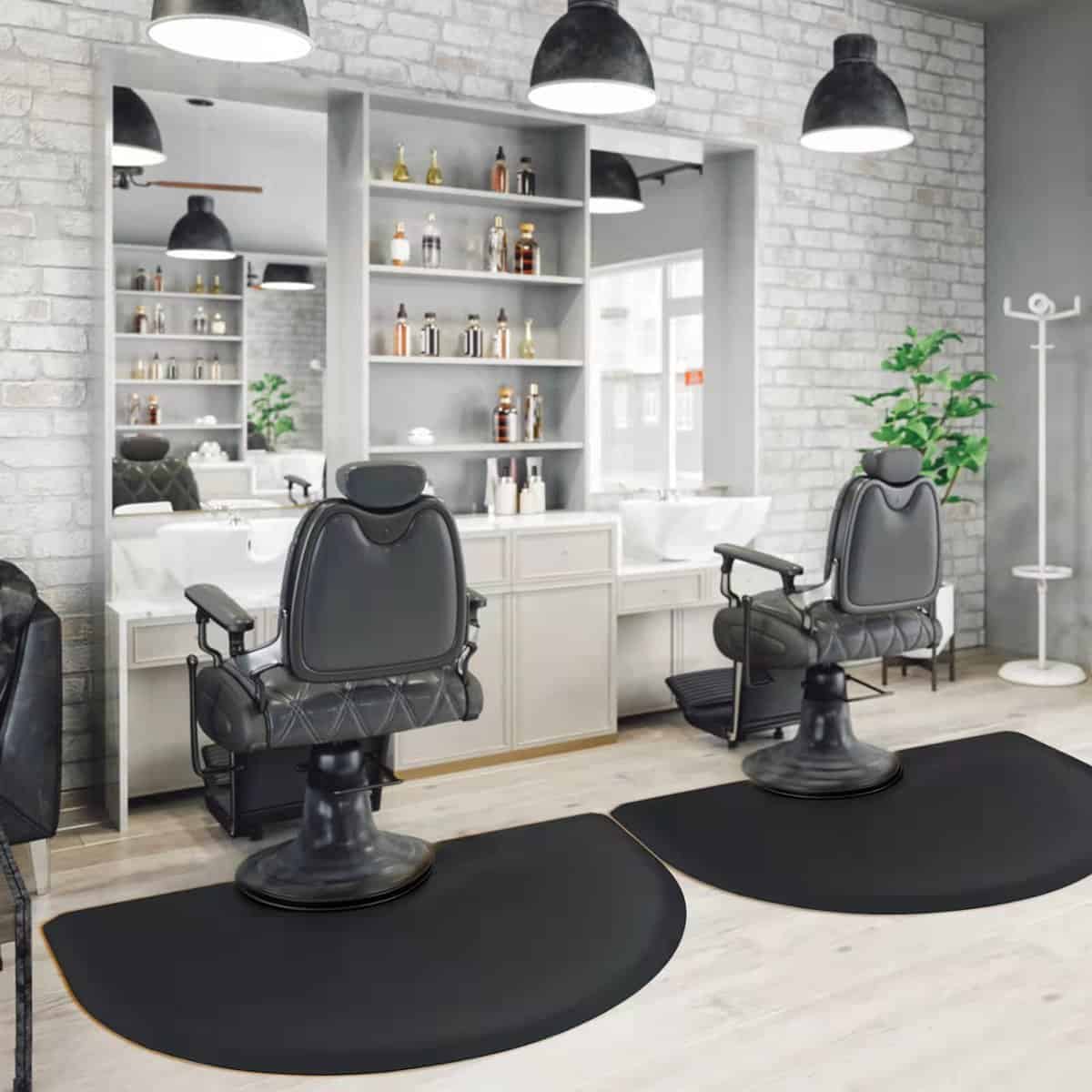 Tapete de Silla para Barbería o Salón de Belleza - Media