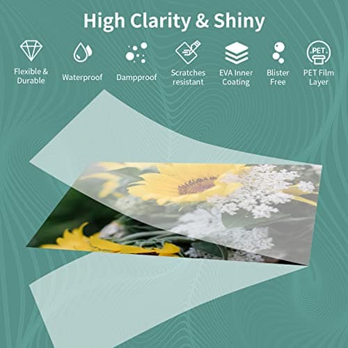 PAPRMA 100 Papeles Laminados Térmicos de 5 mil, 9� x 11.5�, - Imagen 5