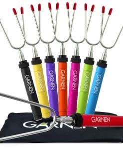Juego de 8 palitos para asar malvaviscos Fosmon Garnen BBQ