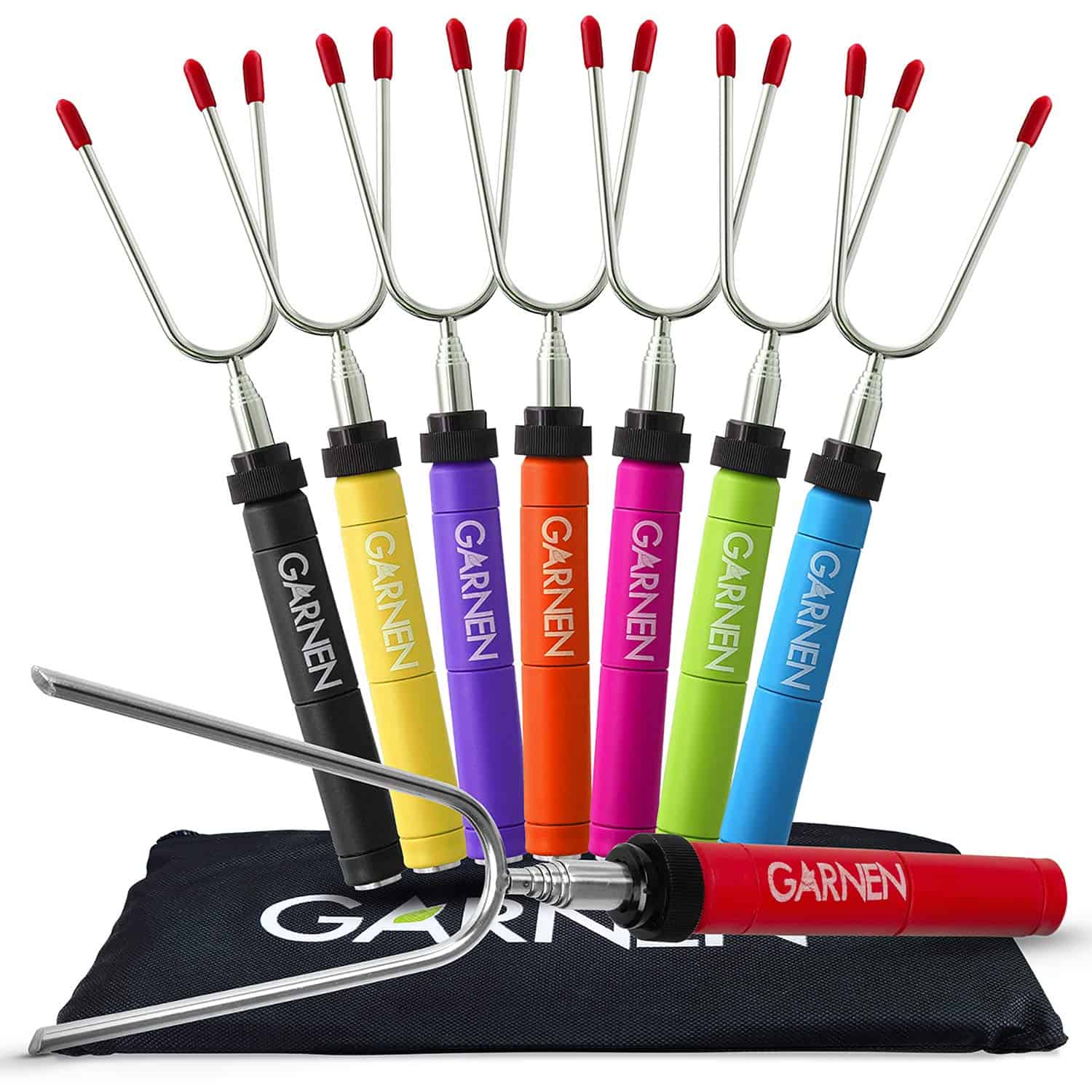 Juego de 8 palitos para asar malvaviscos Fosmon Garnen BBQ