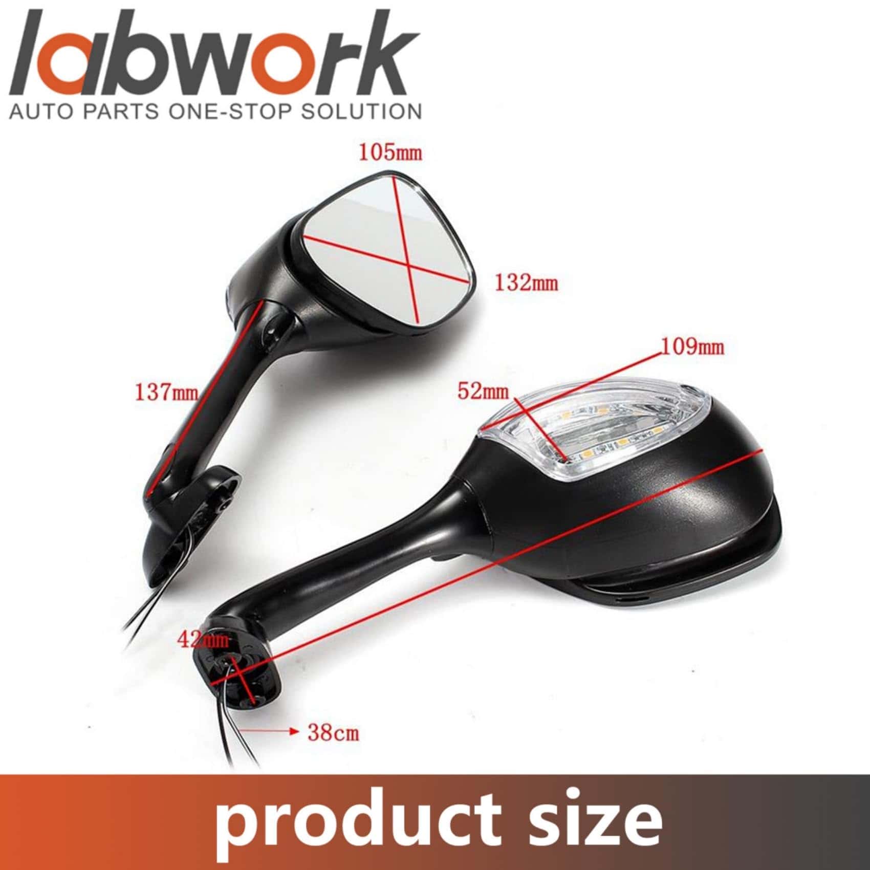 Espejos Negros con Indicadores de Dirección Ahumados - Imagen 7