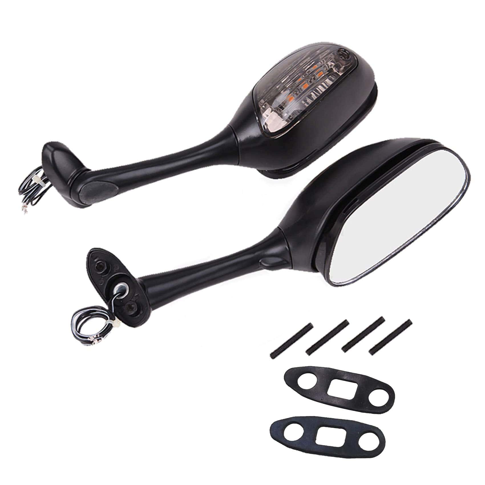 Espejos Negros con Indicadores de Dirección Ahumados