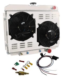 ALLOYWORKS Radiador de Aluminio de 3 Filas con Ventilador