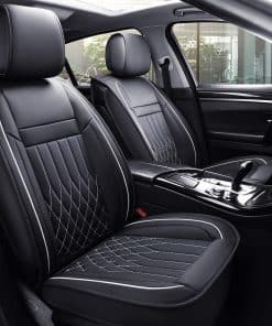 Aierxuan 5pcs Fundas de Asiento de Coche Juego -Negro y Blan