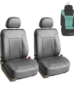 Fundas de Asiento de Auto de Cuero Sintético de Lujo con