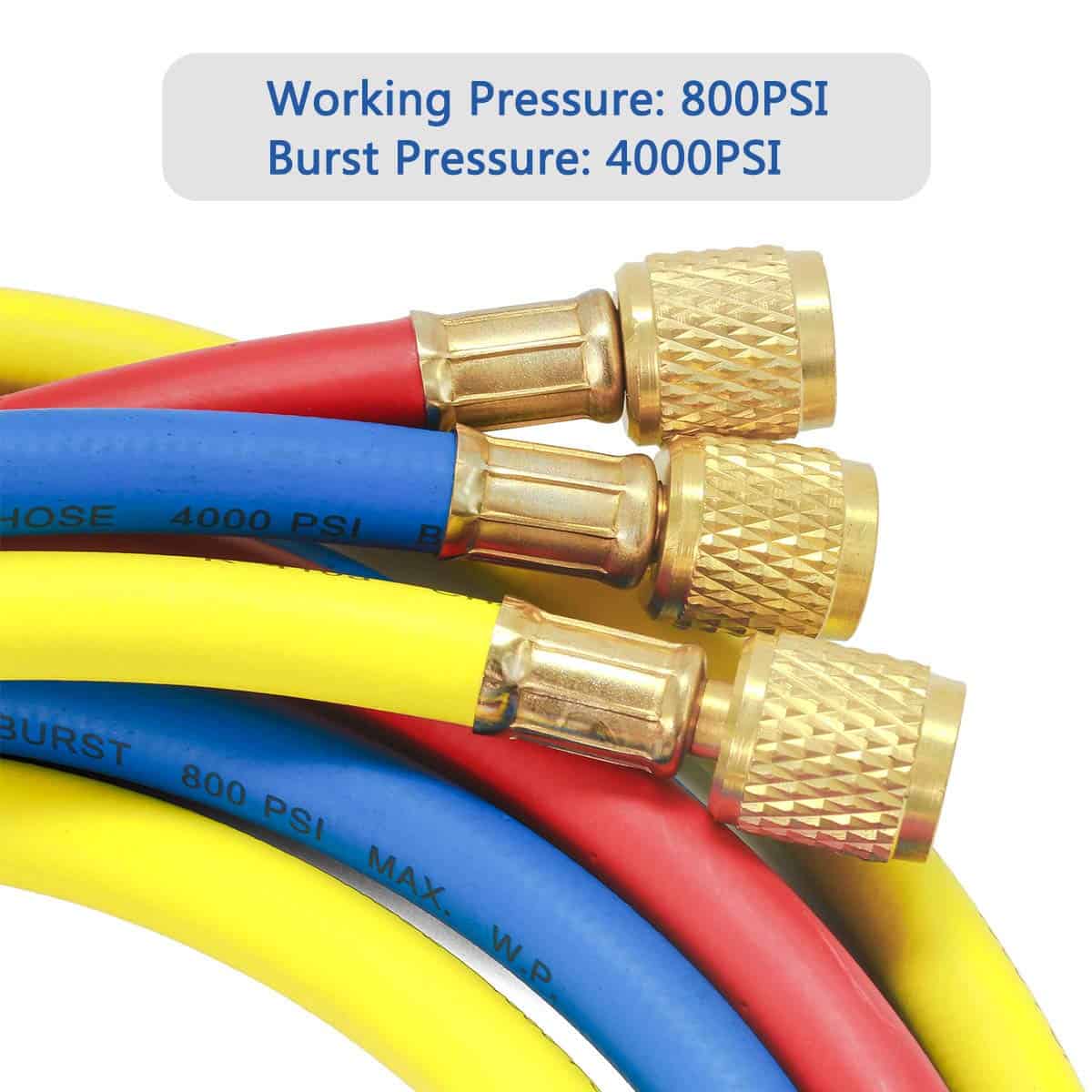 Manguera de Carga de Refrigerante Elitech para R134a R404a - Imagen 5